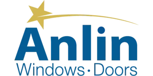 A full color 600x300 webp image of Anlin brand logo used by CAT Exteriors for windows.
