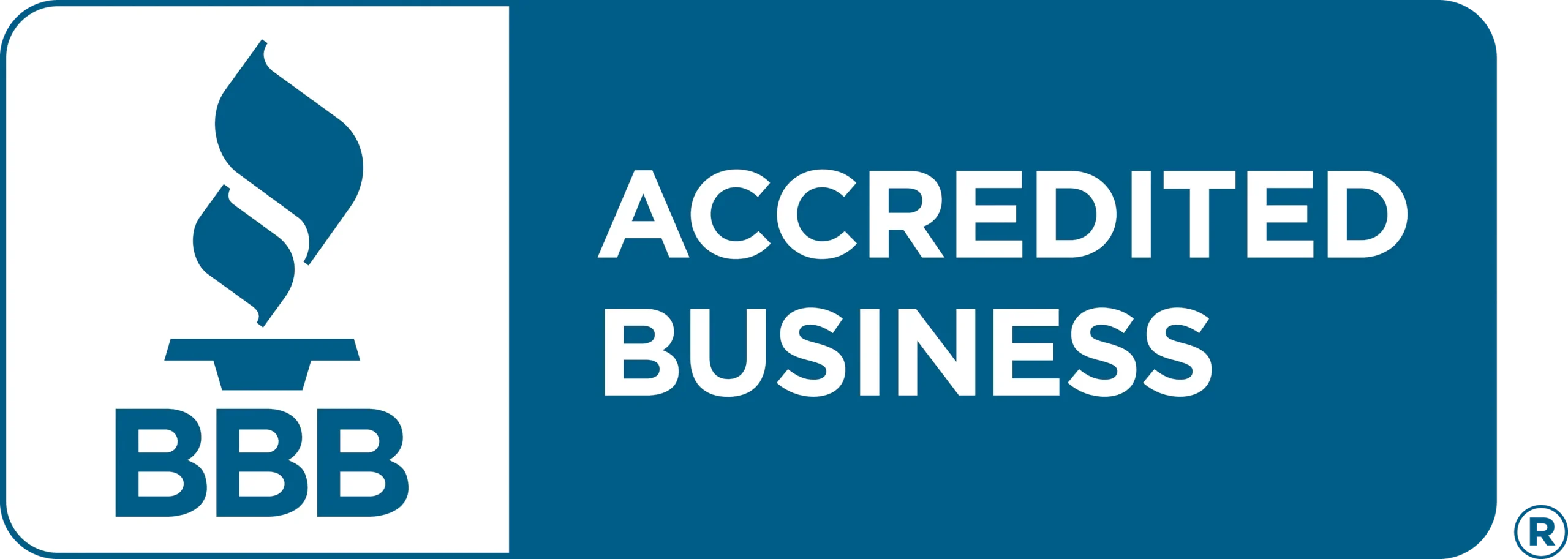 A full color 4231x1509 webp image of CAT Exteriors' BBB accreditation badge.