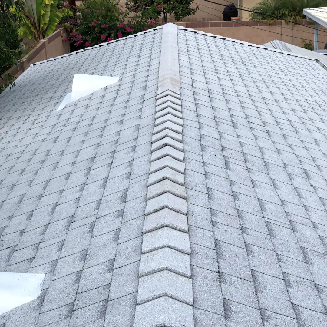 A full color 1080x1080 webp image of a shingle roof used to represent CAT Exteriors' shingle roofing service.