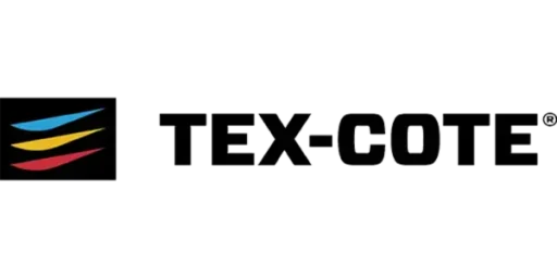 A full color 600x300 webp image of Tex Cote brand logo used by CAT Exteriors for exterior coatings.