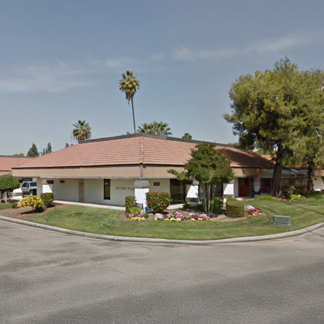A full color 1080x1080 webp image of CAT Exteriors' office in Fresno, California.