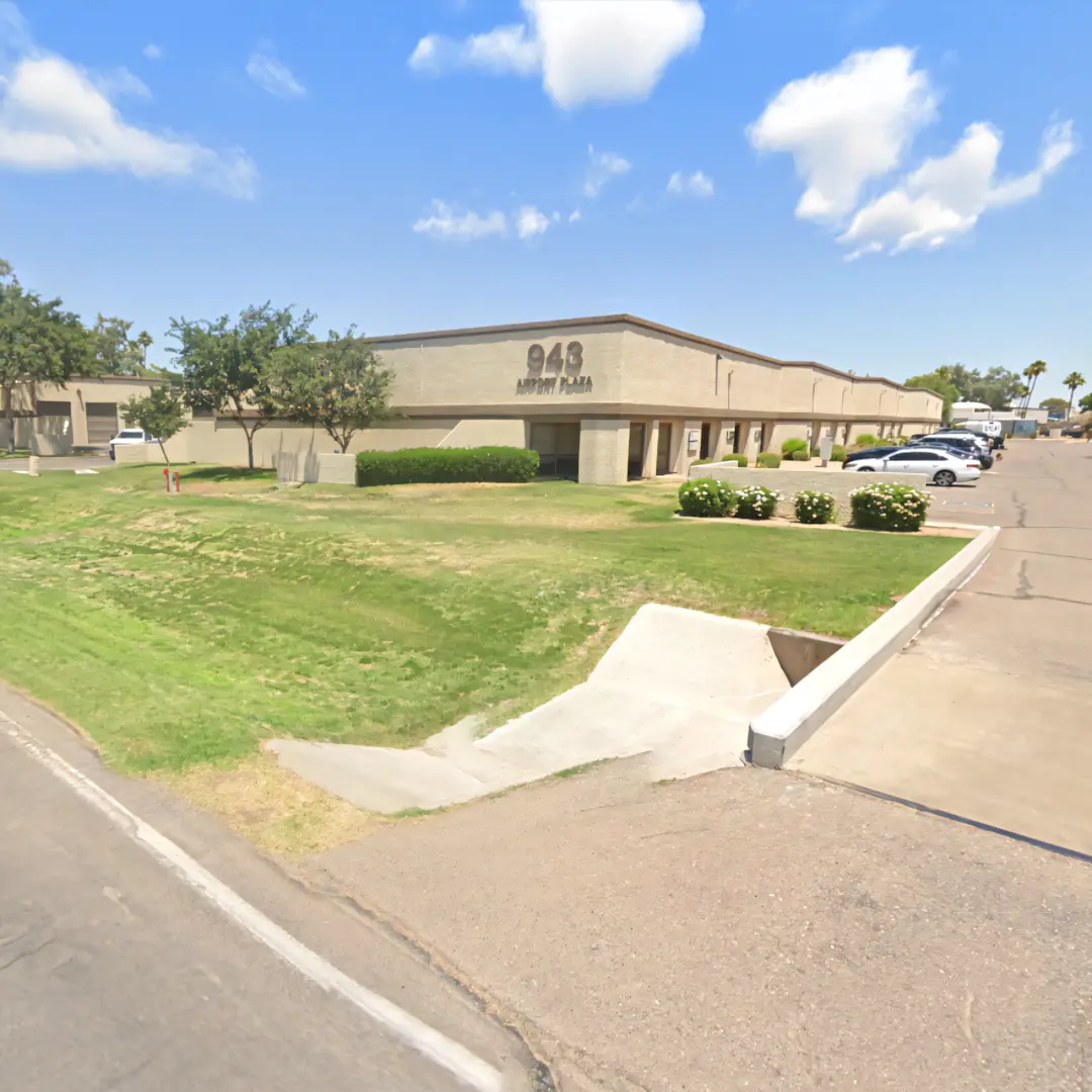 A full color 1080x1080 webp image of CAT Exteriors' office in Tempe, Arizona.