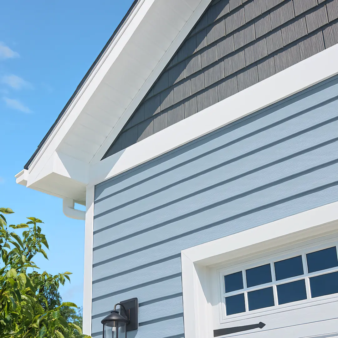 A full color 1080x1080 webp image of CAT Exteriors trim accessories service.