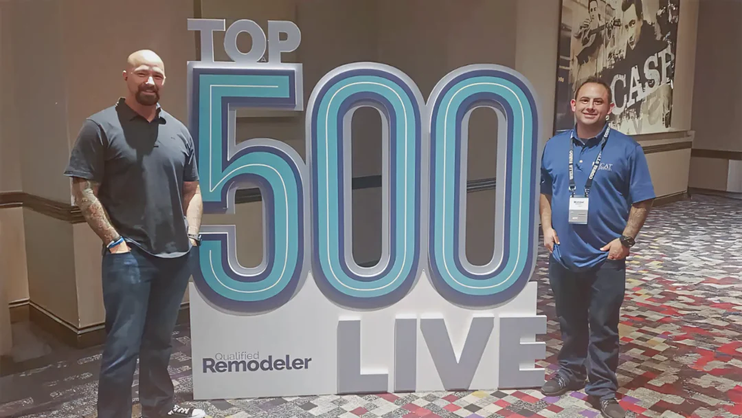 A full color 1920x1080 webp image featured as the main article image for CAT Exteriors’ blog post about being nominated to the 2024 Qualified Remodeler Top 500 list.