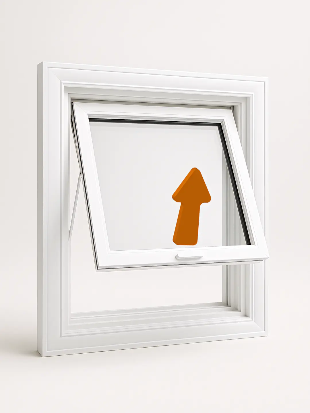 A full color 1080x1440 webp image of an awning window product model from CAT Exteriors.