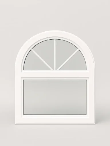 A full color 1080x1440 webp image of a geometric window product model from CAT Exteriors.