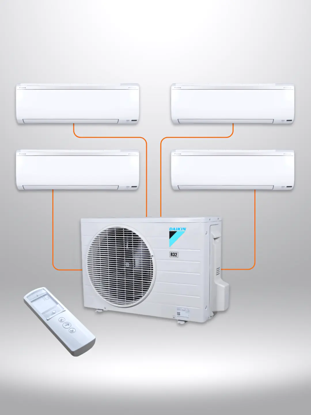A full color 1080x1440 webp image of a wall mounted mini–split AC unit installed by CAT Exteriors.
