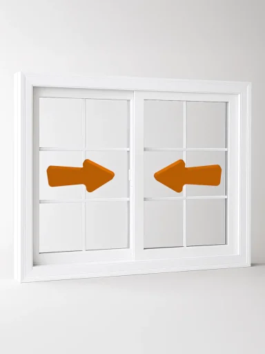 A full color 1080x1440 webp image of a slider window product model from CAT Exteriors.