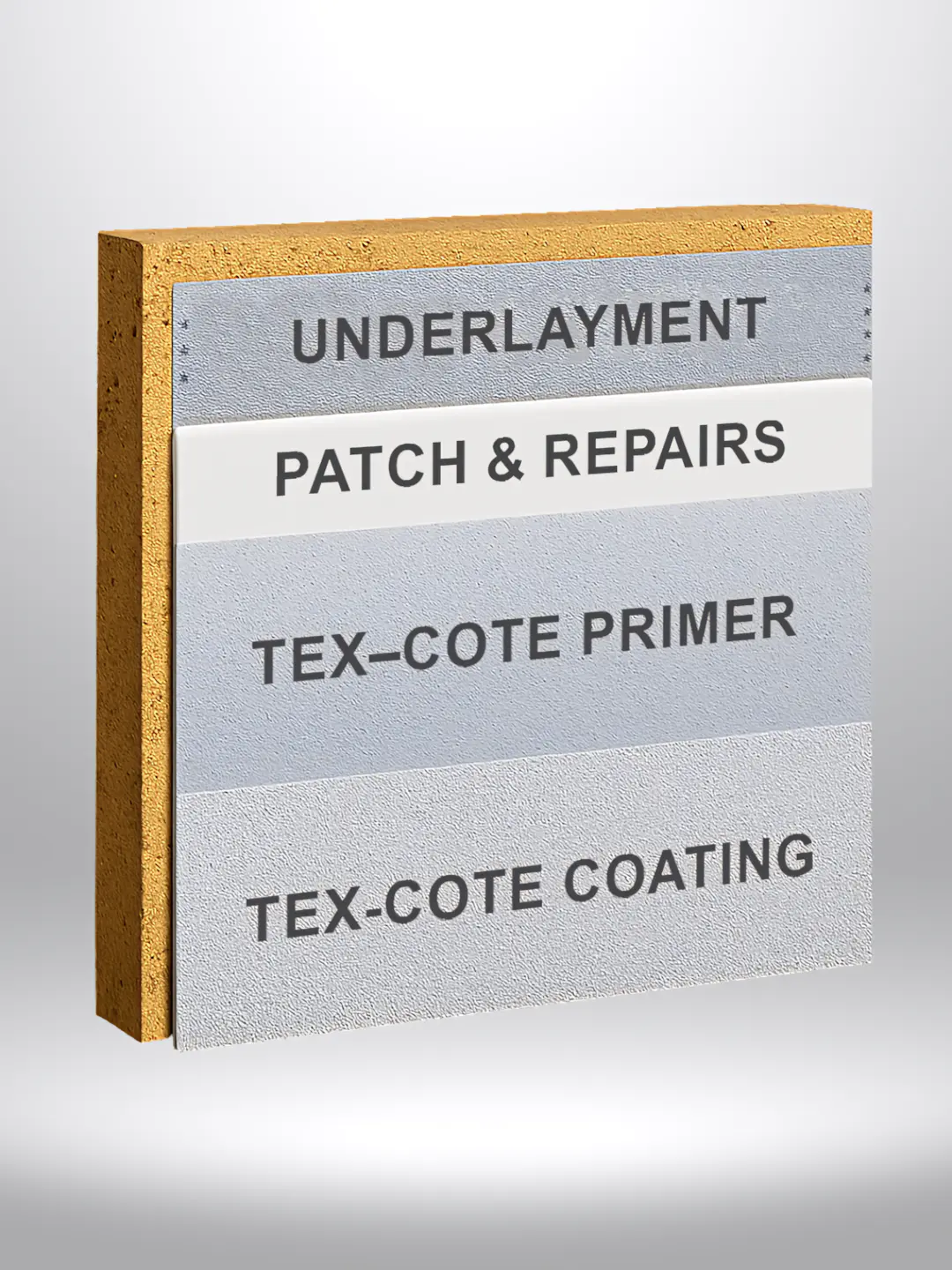 A full color 1080x1440 webp 3D render showing how CAT Exteriors applies Tex–Cote Coolwall coating to a home exterior.