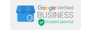 A full color 300x100 webp image of CAT Exteriors' Google Verified Business badge.