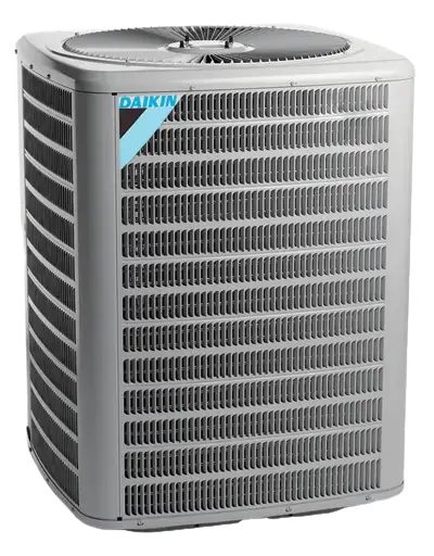 A 400x512 webp image of a CAT Exteriors Sample Daikin HVAC Unit.